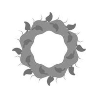 Wreath Flat Greyscale Icon vector