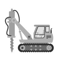 Drill Flat Greyscale Icon vector