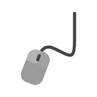 Connected Mouse Flat Greyscale Icon vector