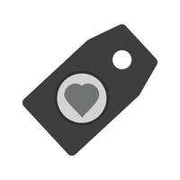 Favorite Tag Flat Greyscale Icon vector
