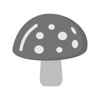 Mushroom Flat Greyscale Icon vector