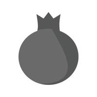 Pomegranate Flat Greyscale Icon vector