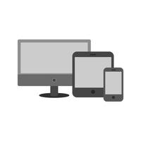 Device Compatibility Flat Greyscale Icon vector