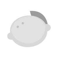 Lemon Flat Greyscale Icon vector