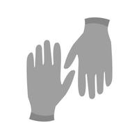 Gloves Flat Greyscale Icon vector