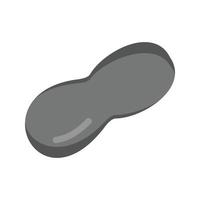 Peanut Flat Greyscale Icon vector