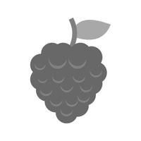 Raspberry Flat Greyscale Icon vector