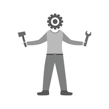 Practical Flat Greyscale Icon vector