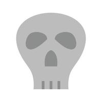 Pirate Skull II Flat Greyscale Icon vector