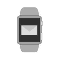 Email App Flat Greyscale Icon vector