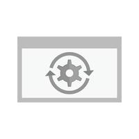 Reverse Engineering Flat Greyscale Icon vector