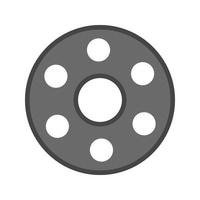 Bobbin Flat Greyscale Icon vector