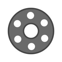 Bobbin Flat Greyscale Icon vector