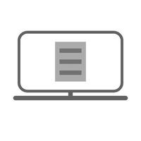 E-statement Flat Greyscale Icon vector
