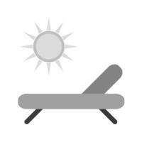 Sunbathe Flat Greyscale Icon vector