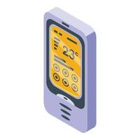 Screen baby monitor icon, isometric style vector