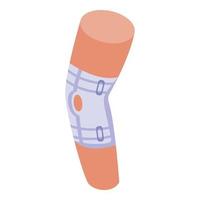 Knee bandage icon, isometric style vector