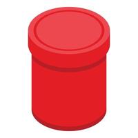 Red box icon, isometric style vector