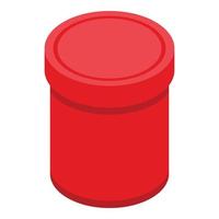 Red box icon, isometric style vector