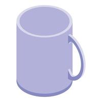 icono de taza de oficina de café, estilo isométrico vector