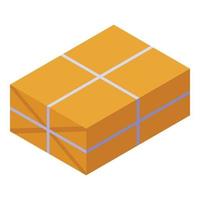 Packed box icon, isometric style vector