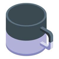 Drink mug icon, isometric style vector