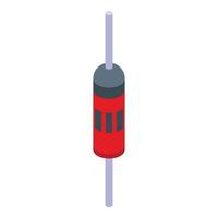 Diode indicator icon, isometric style vector