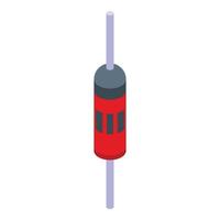 Diode indicator icon, isometric style vector