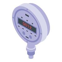 Digital manometer icon, isometric style vector