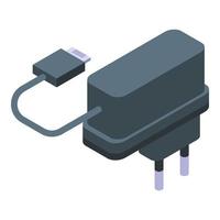 Phone charger icon, isometric style vector