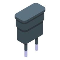 European charger icon, isometric style vector
