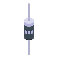 Diode hardware icon, isometric style vector