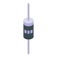 Diode hardware icon, isometric style vector