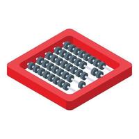 Count abacus icon, isometric style vector