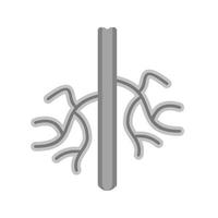 Blood Vessel Flat Greyscale Icon vector