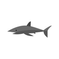 Shark I Flat Greyscale Icon vector