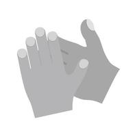 Clapping Hands Flat Greyscale Icon vector