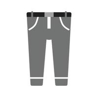 pantalones icono plano en escala de grises vector