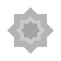 Islamic Star Flat Greyscale Icon vector