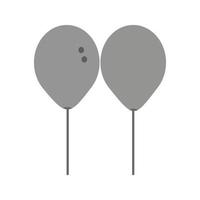 icono de globo plano en escala de grises vector