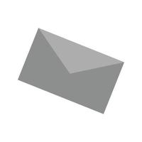 icono de correo electrónico plano en escala de grises vector