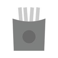 Fries Flat Greyscale Icon vector