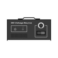 DC Voltage Source Flat Greyscale Icon vector