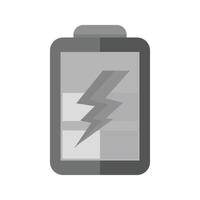 Charging Battery Flat Greyscale Icon vector