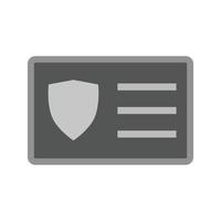 Protected Card Flat Greyscale Icon vector