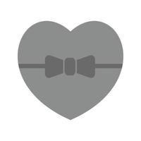 Heart shaped Gift Flat Greyscale Icon vector