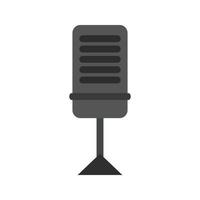 Table Mic Flat Greyscale Icon vector