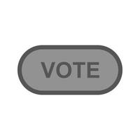 icono de escala de grises plano de enlace de voto vector