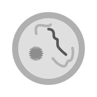 Magnified Bacteria Flat Greyscale Icon vector