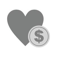 Donation Flat Greyscale Icon vector